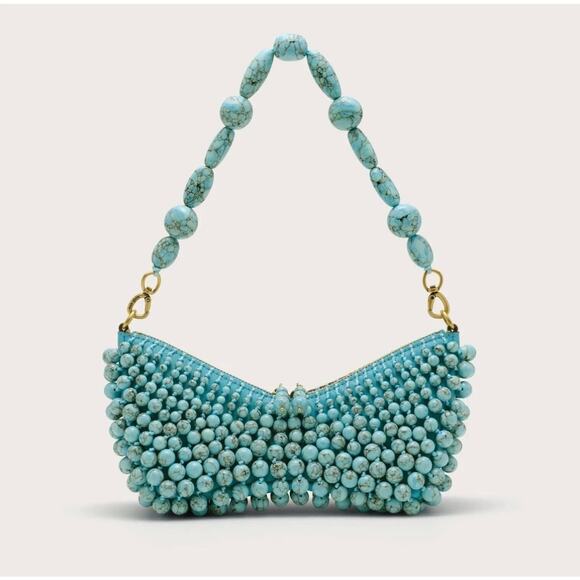 cult gaia Handbags - NEW Cult Gaia Mercier Mini Shoulder Bag Turquoise